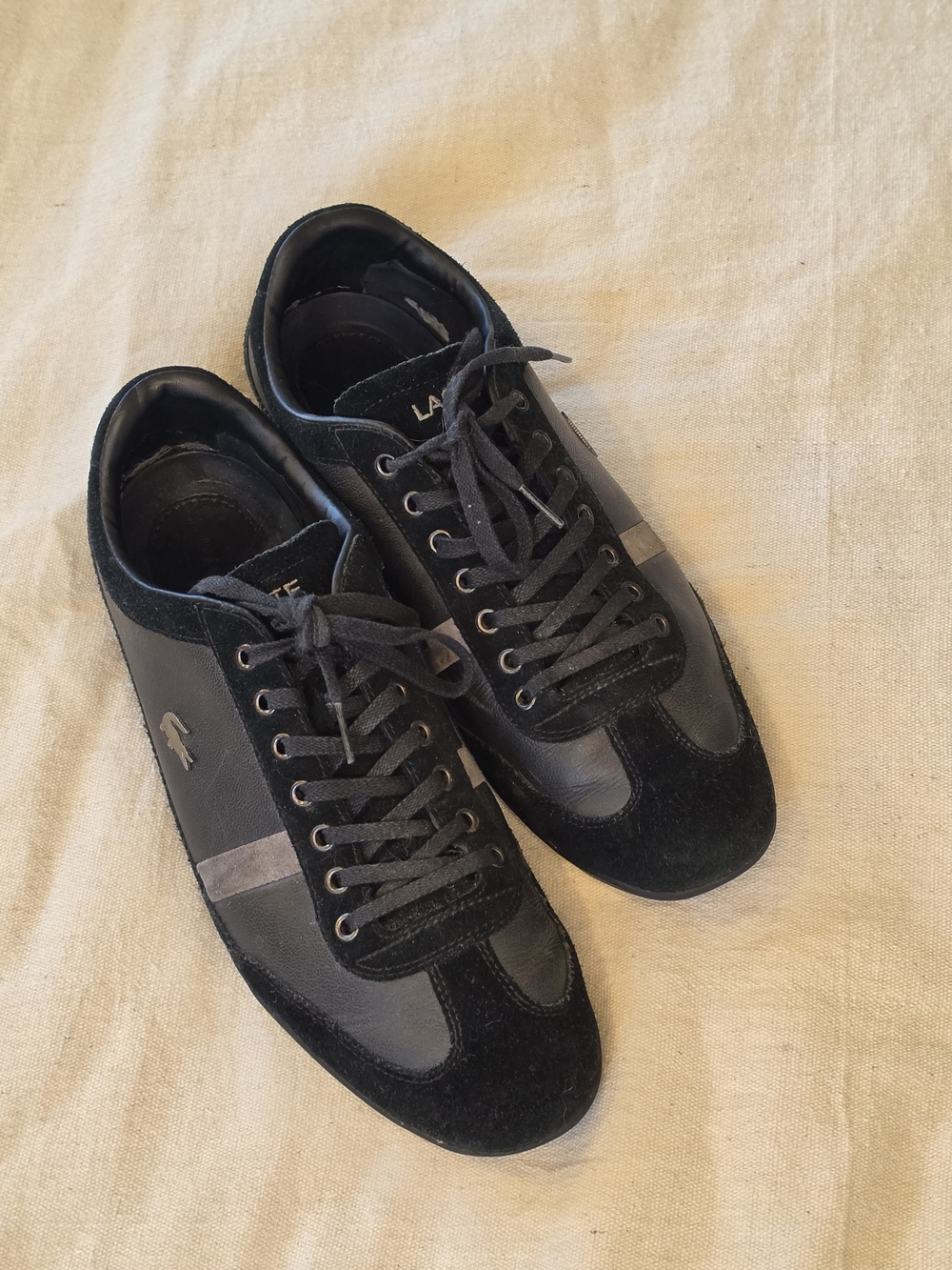 Lacoste Men's Black Suede & Leather Sneaker